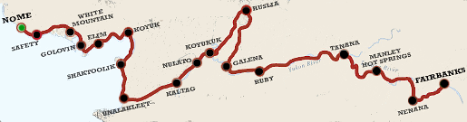 Iditarod 2015 Map
