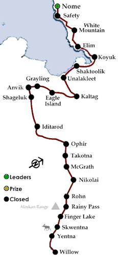 Iditarod 2023 Map