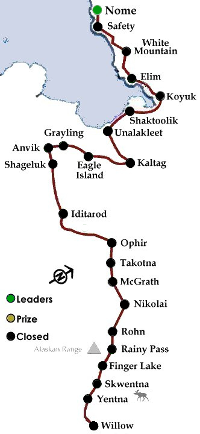 Iditarod 2018 Map