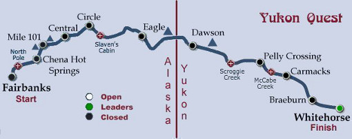 Yukon Quest map even years