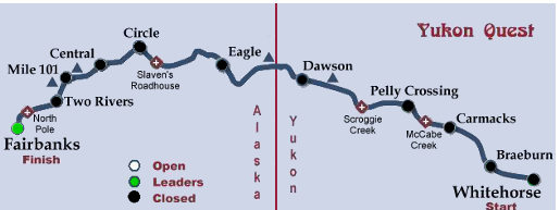 Yukon Quest map odd years