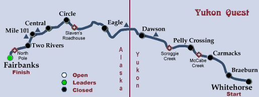 Yukon Quest map odd years