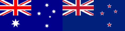 Australia & New Zealand flags