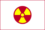 Radiation symbol on Japanese flag