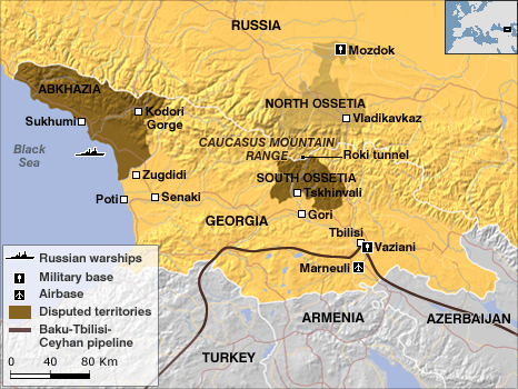 BBC map of Georgia
