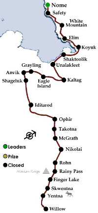 Iditarod 2019 Map