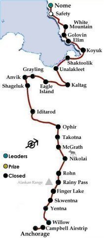 Iditarod map