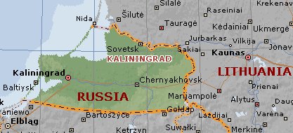 map of Kaliningrad Oblast