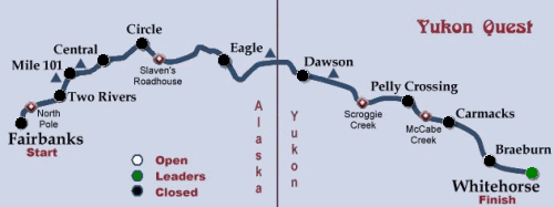Yukon Quest map even years