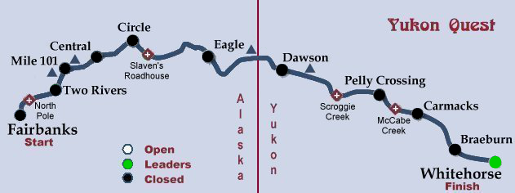 Yukon Quest map even years